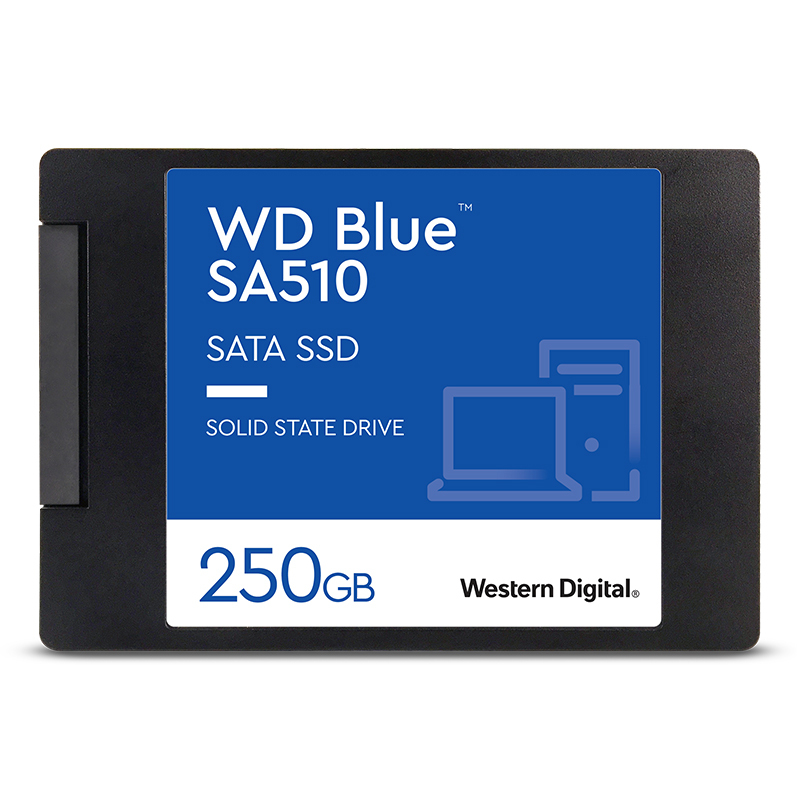 西部数据250GB SSD固态硬盘 SA510 SATA 蓝色 3D技术 高速读写
