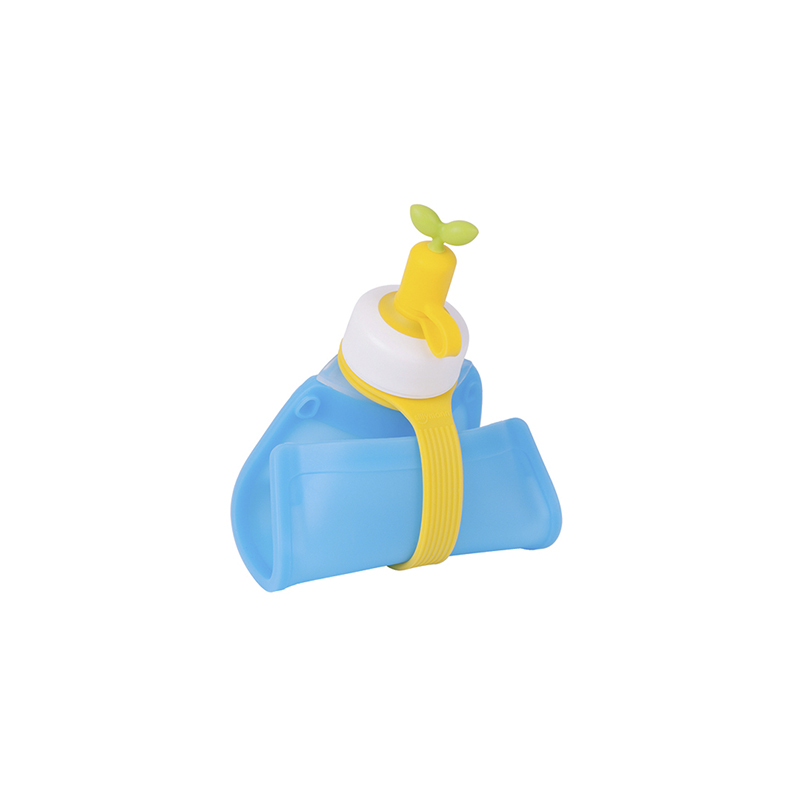 Sillymann 朱莫妮背带款硅胶水袋 300ml 蓝色高清大图