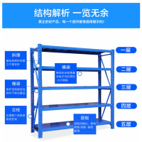 三圣 办公家具重型货架仓储仓库置物架库房多功能展示架铁架子每层350KG主架五层