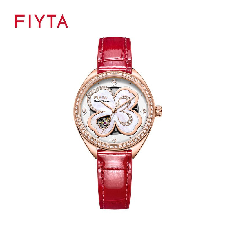 飞亚达新品四叶草手表女机械表女款简约时尚女表la862031.pwrd