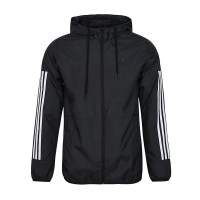 阿迪达斯Adidas 男装运动休闲透气梭织连帽外套 DU5183