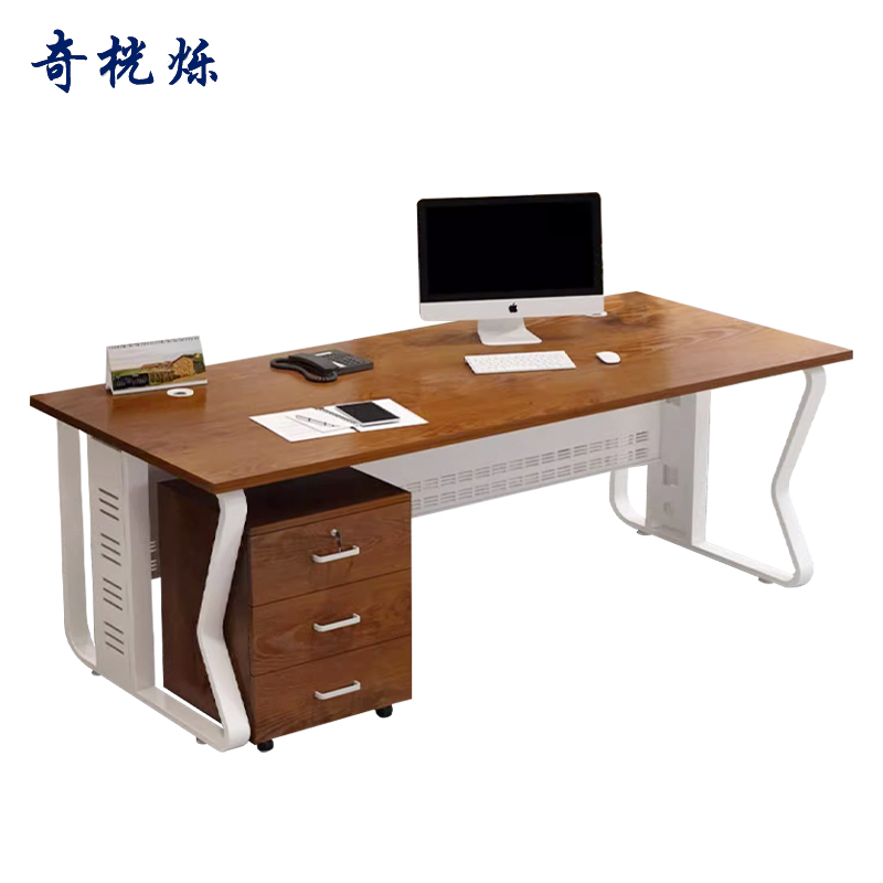 奇桄烁电脑桌含活动柜200cm/组高清大图