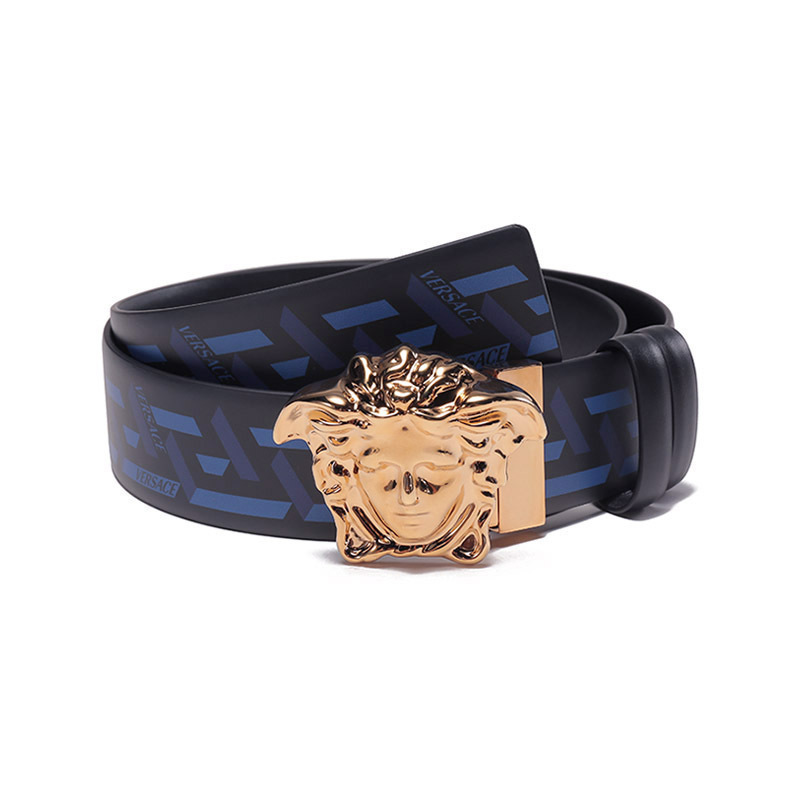 versace范思哲男士牛皮革美杜莎板扣式双面皮带腰带dcu67051a01755