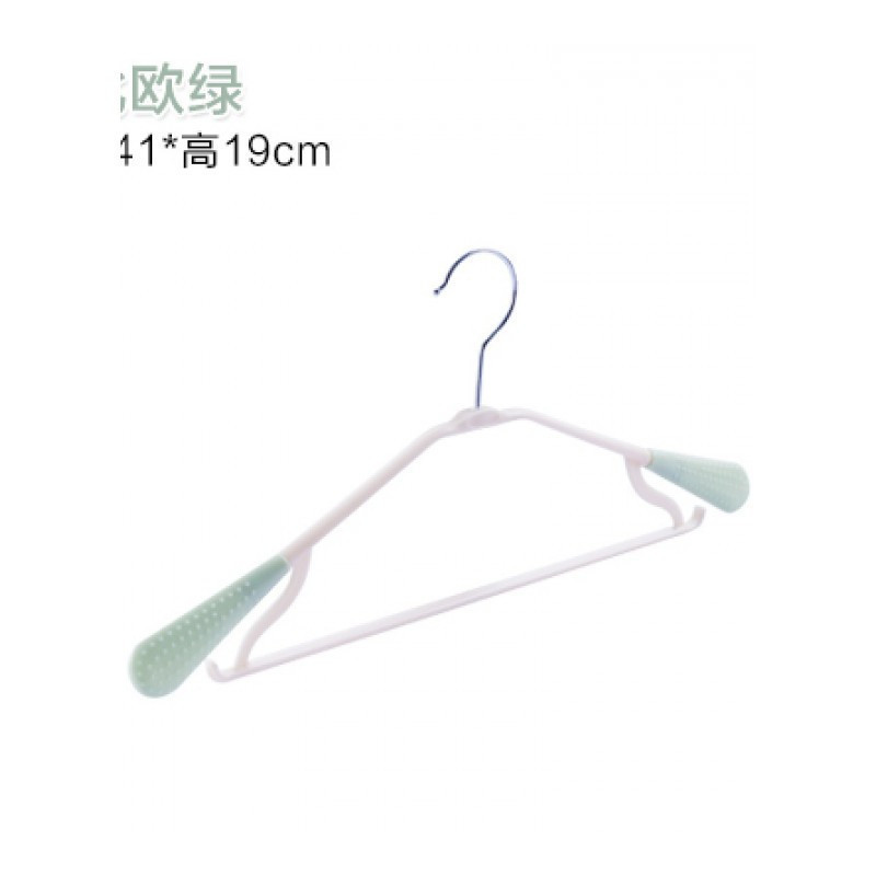 家柏饰(CORATED)家用衣架成人衣服架宽肩无痕晾衣架防滑多功能塑料衣架子衣柜衣撑_8 北欧绿50g