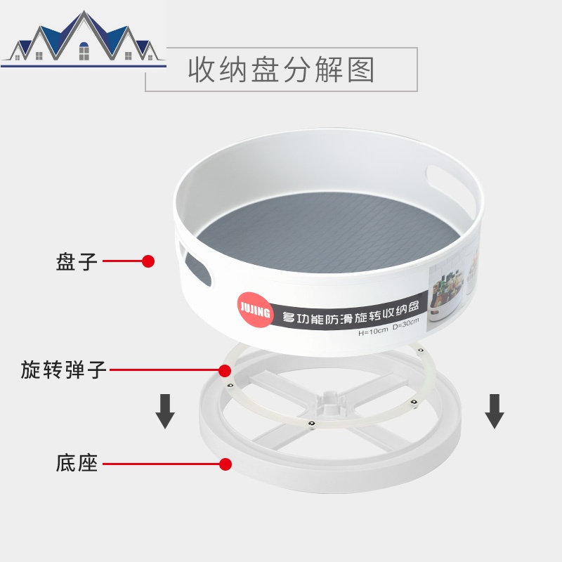 厨房调味品多功能可旋转置物架调料架调料台面收纳盒调味料调味架 三维工匠高清大图