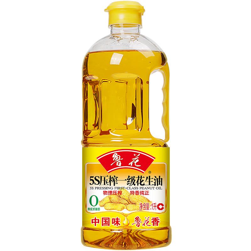 鲁花 5S压榨一级花生油/1L图片