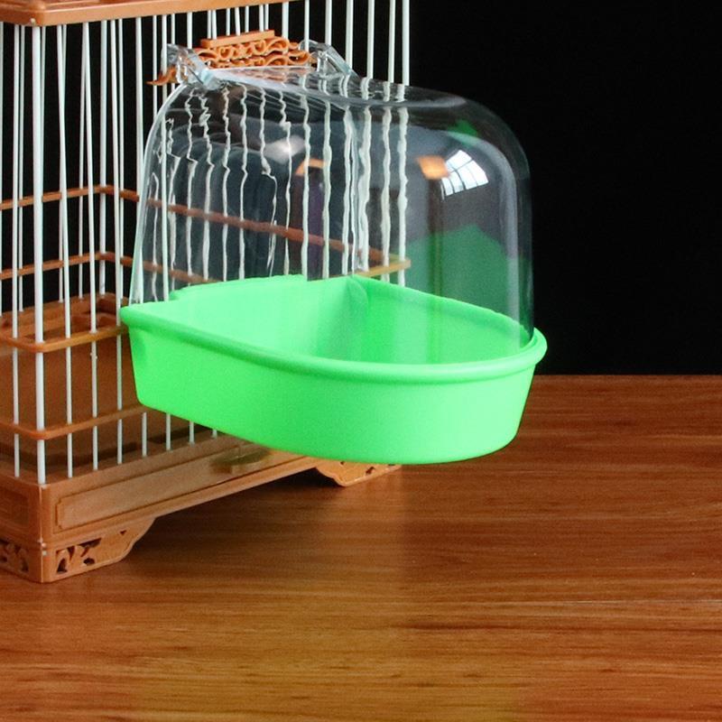 鸟用洗澡盆鹦鹉沐浴盆虎皮牡丹洗澡盒文鸟小太阳玄凤鸟类洗澡盆 白色