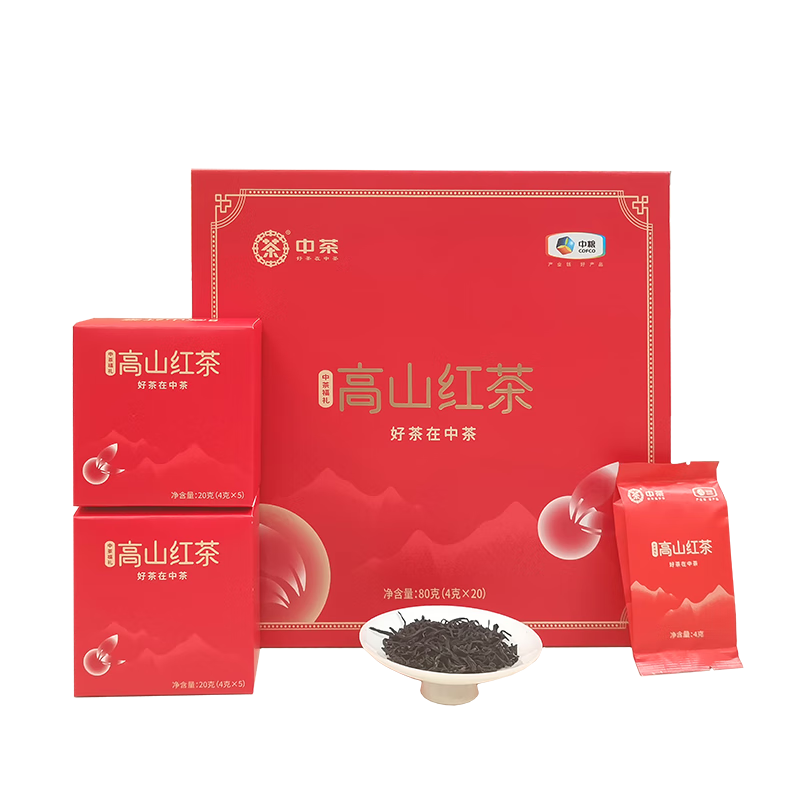 中茶 福礼高山红茶礼盒 80g*1盒(单位:盒)高清大图