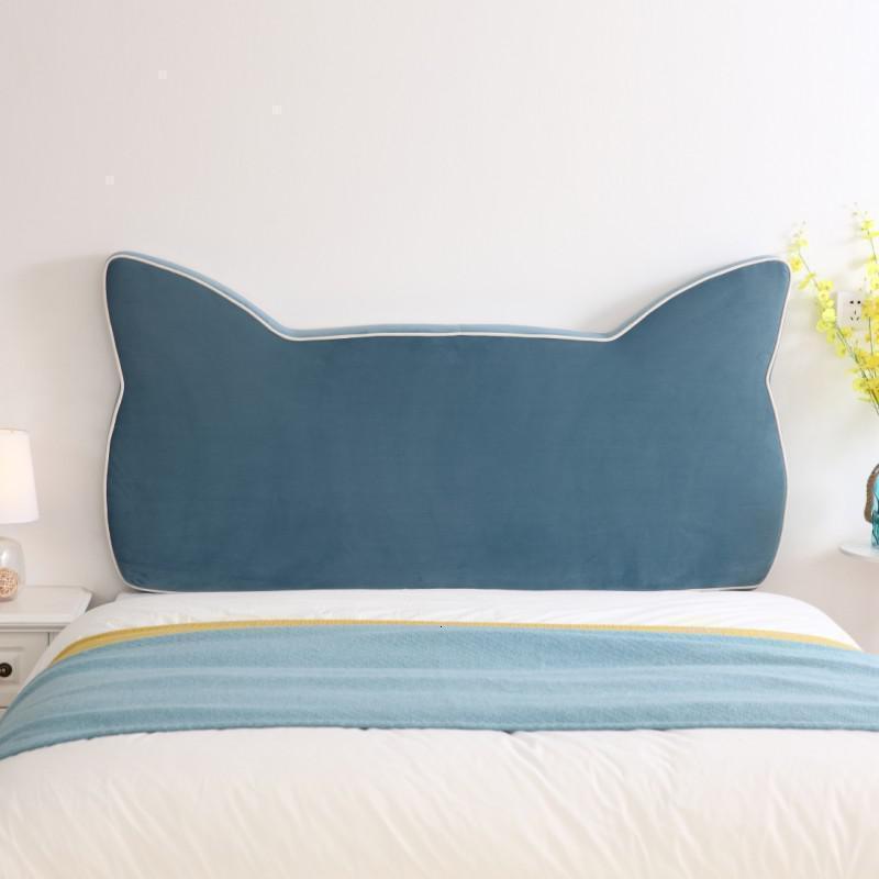 美帮汇定做儿童床头软包墙围无床头榻榻米靠垫双人实木床头罩可拆洗高清大图