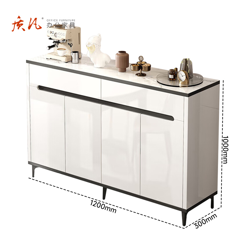 苏宁 质凡 现代简约家用茶水柜玄关柜餐边柜/ZF-XGG022/1200*300*1000mm高清大图