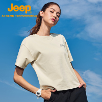 Jeep吉普户外吸湿快干T恤男女亲肤透气兰精莫代尔短袖运动速干T