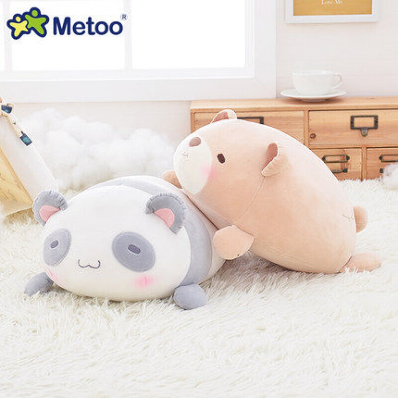 Metoo萌团羽绒棉趴趴抱枕趴枕多功能午睡枕毛绒动物公仔趴枕头