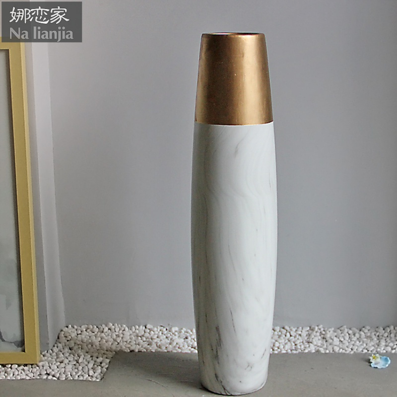 三维工匠装饰摆件落地花瓶轻奢大花瓶客厅现代简约美式陶瓷干花插花家居装饰品摆件三维工匠石纹花瓶 灰玉兰 价格图片品牌报价 苏宁易购大黄蜂家居专营店