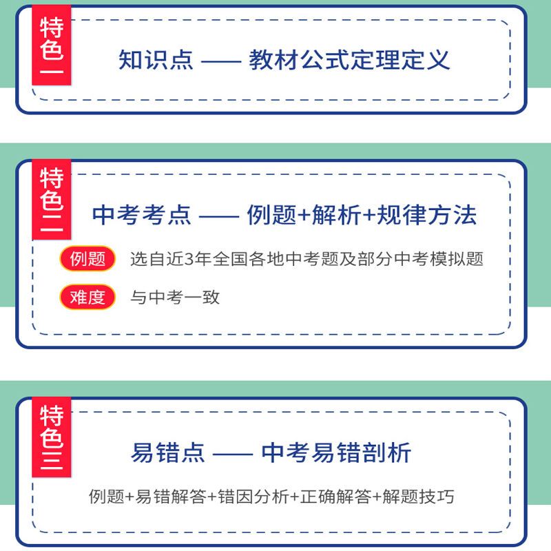 学霸笔记初中数学必刷题组初一二三中考复习资料教辅同步练习题册 厚德 学霸提分笔记 数学