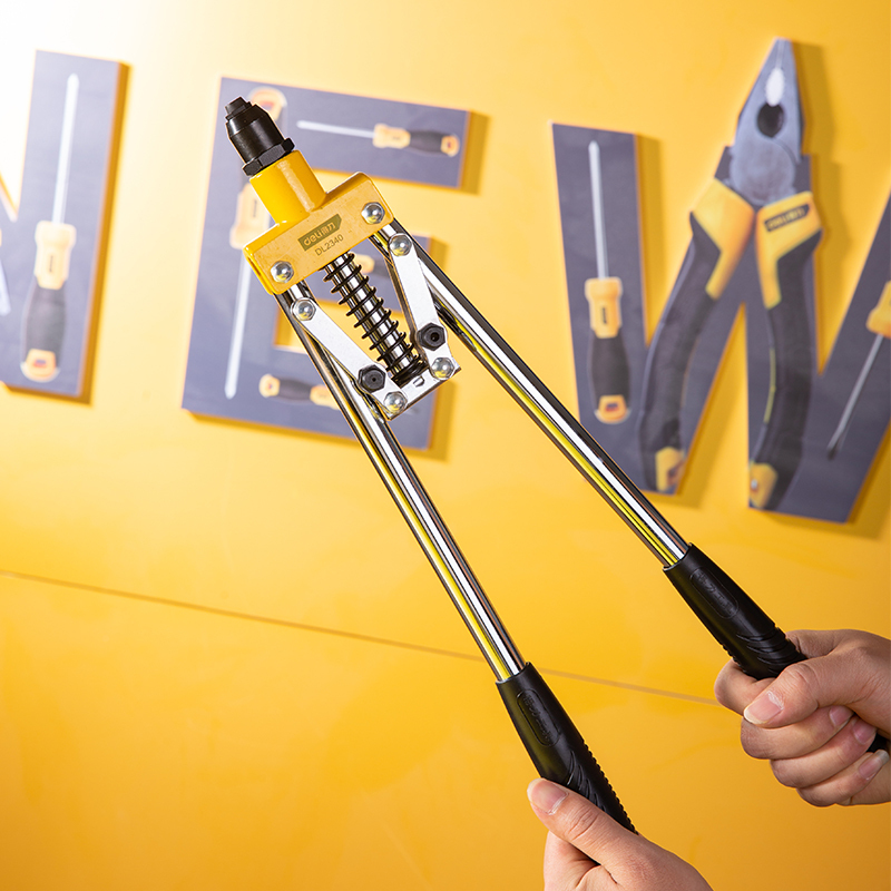 得力deli双把手动省力拉铆枪铆钉枪手动抽芯枪18英寸dl234018英寸