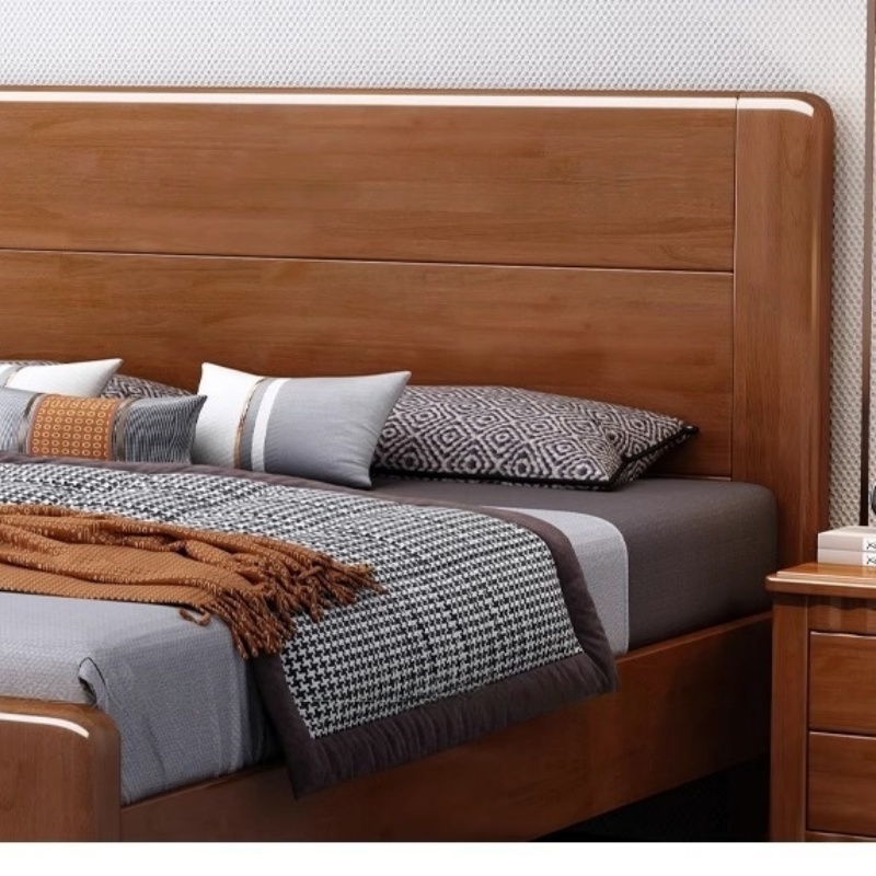 实木床套装1.2*1.9米 套高清大图