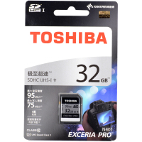 东芝(TOSHIBA)32GB R95M/S-W75M/S SDHC Class10 UHS-I U3 存储卡