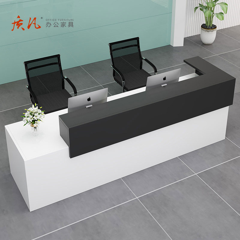 苏宁 质凡 办公家具公司前台服务迎宾接待台 1600x600x1000mm高清大图