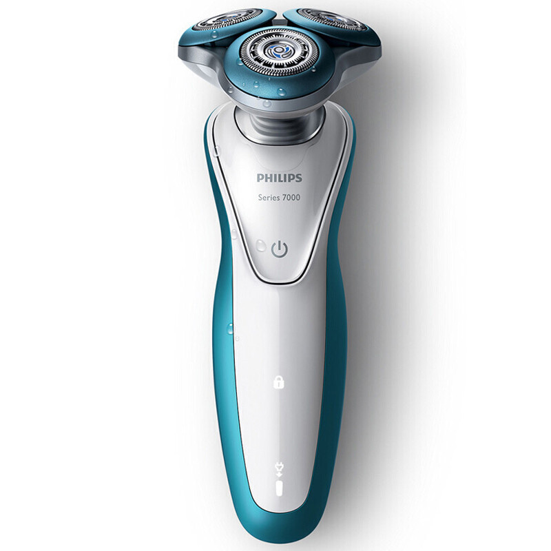 [减摩擦涂层]飞利浦(Philips)S7320电动剃须刀 旋转式三刀头刮胡刀 全身水洗[保税仓发货]