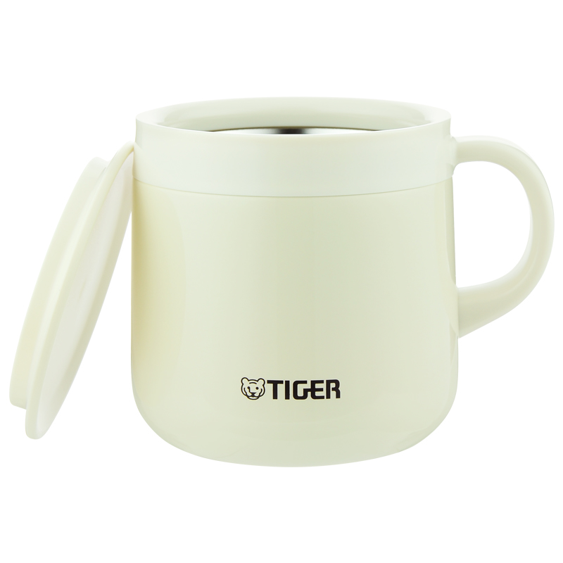 虎牌 (tiger)保温杯MCI-A28C 奶白色 办公保温杯 迷你咖啡杯 带手柄 280ml高清大图