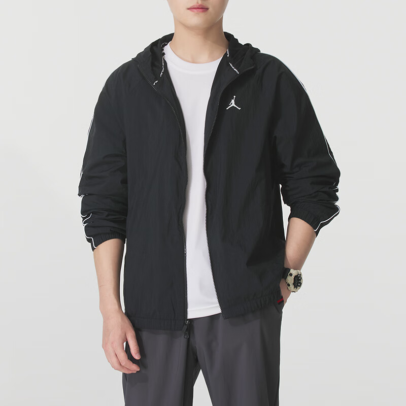 耐克(NIKE)男装新款跑步健身训练运动服户外防风梭织夹克休闲外套IB2242-010 ZP高清大图