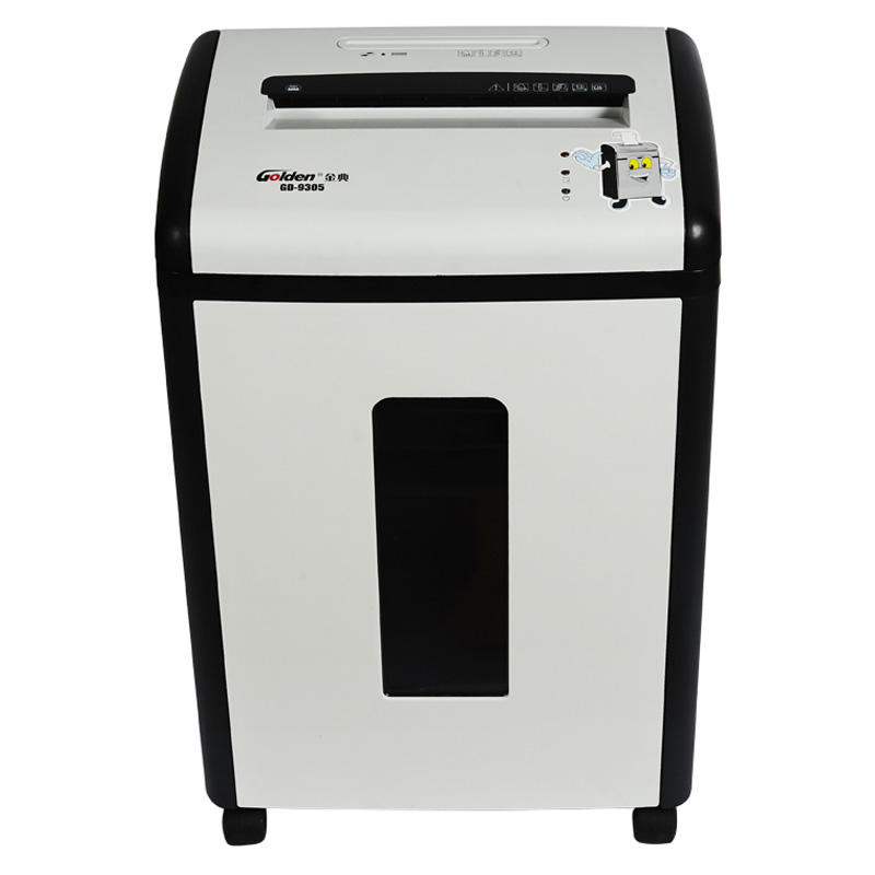 金典GD-9305碎纸机 双入口碎纸张数8张碎状2*10mm碎纸效果 4级保密 纸碎容量22L可碎光盘粉碎机 碎卡机高清大图
