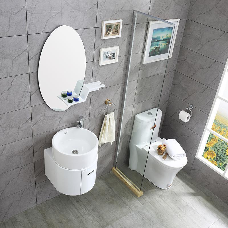 圆形小户型落地浴室柜卫浴组合柜闪电客卫生间洗漱台洗脸盆洗手池组合