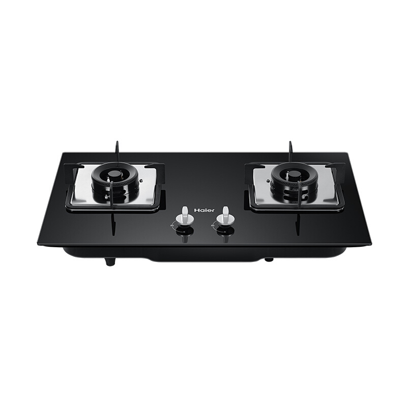海尔(Haier)燃气灶具JZT-Q2BE52(12T) 智能熄火4.5KW大火力防爆钢化玻璃家用天然气灶双灶台嵌两用式高清大图