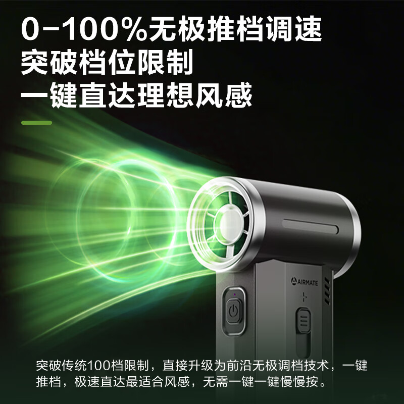 艾美特(AIRMATE)[Ultra-顶配系列]暴力风扇 手持风扇13万转高速便携风扇户外多功能 RS1高清大图