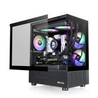 Thermaltake(Tt)钢影透S240海景房机箱 黑色(M-ATX主板/支持240水冷/270°全景台式电脑机箱