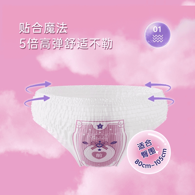 6QKC8904(M-L)(包装)七度空间超薄萌睡裤3+1片装高清大图