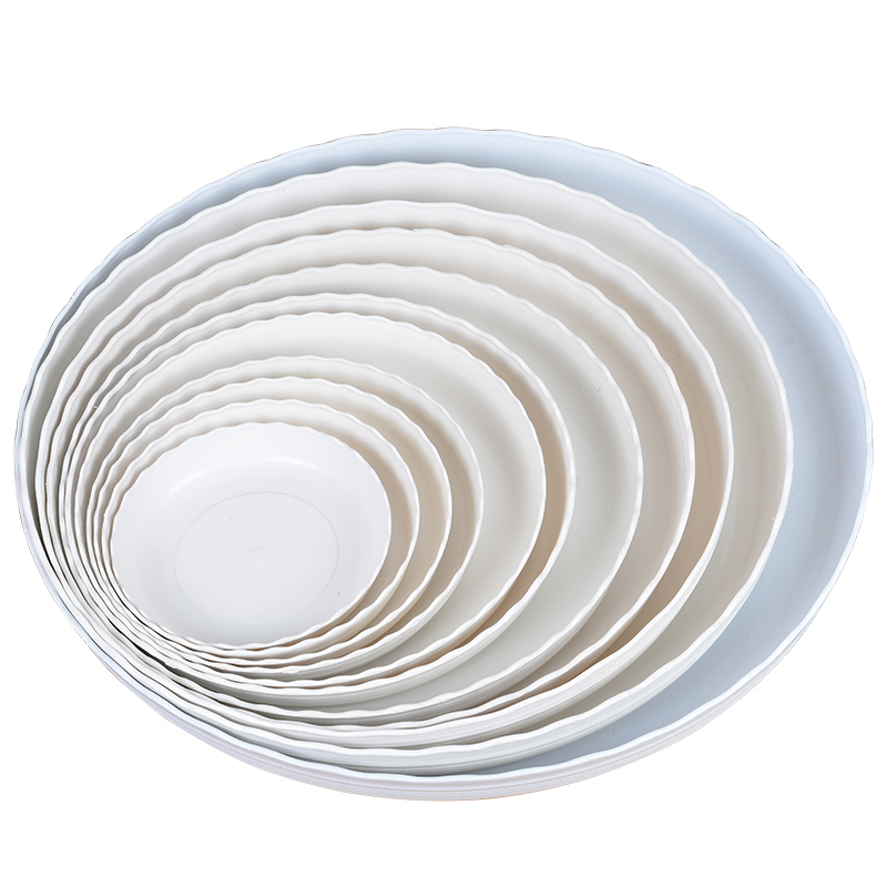 加厚花盆托盘花盆底座盆托闪电客圆形接水盘盆垫大号托盘托盘ht白色