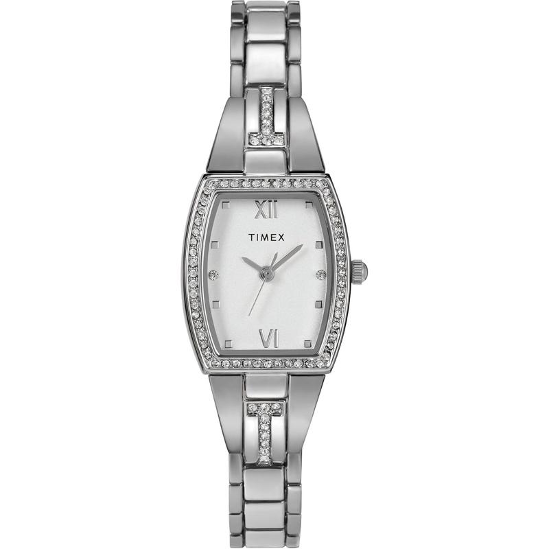 TIMEX女款简约时尚mm金属表带银色腕表优雅日常佩戴选择高清大图