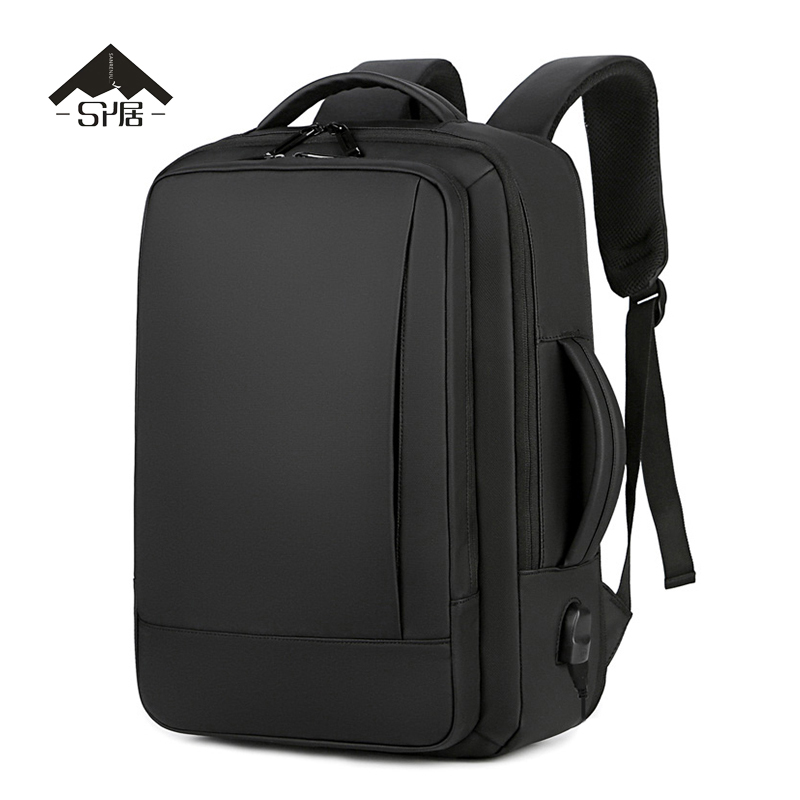 三人居 黑色双肩包 SRJYSC1905 个