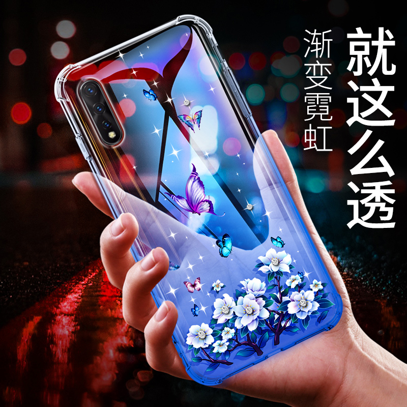 火豹vivoz5手机壳带钻女款超薄z5i保护套气囊防摔透明z5硅胶全包软壳