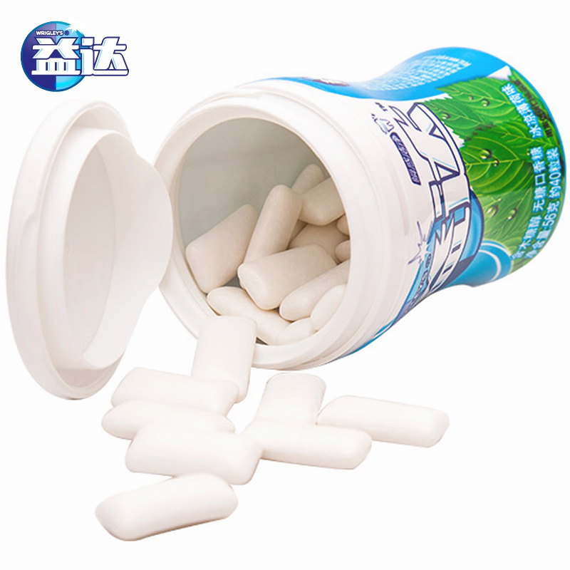 益达木糖醇（冰凉薄荷味）56g瓶装薄荷糖果口香糖