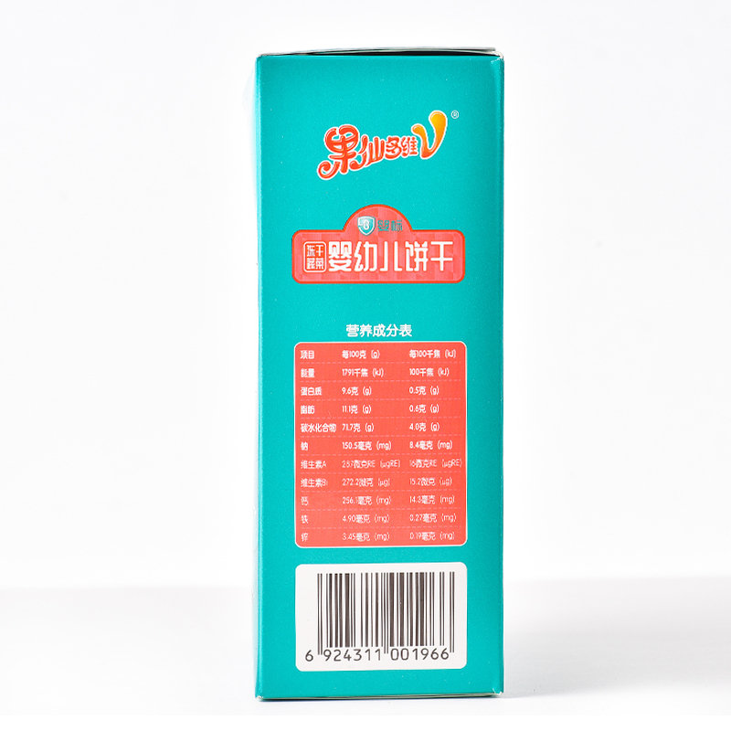 果仙多维V 婴标婴幼儿饼干冻干蔬菜饼干南瓜胡萝卜味100g