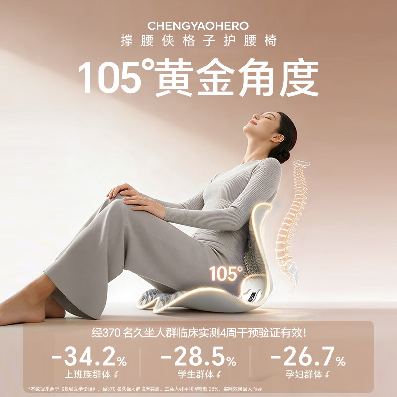 思菲其 护腰靠垫护腰久坐神器 双翼凝胶S013pro系列-幻影紫高清大图