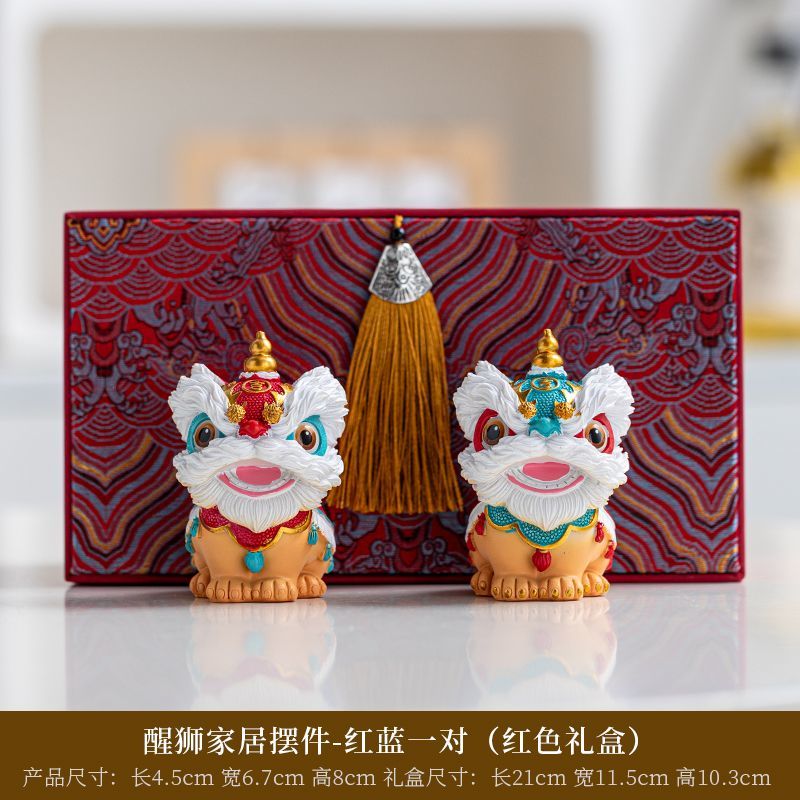维诺亚新品国潮醒狮摆件乔迁新居开业送礼公司醒狮摆件客厅玄关摆件高清大图