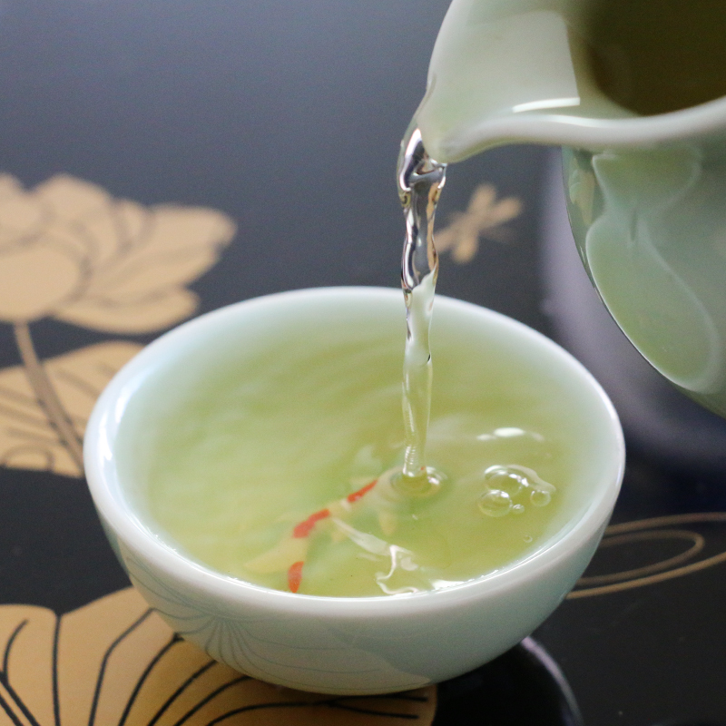 [梅州助农馆]福善楼 精品鸟舌绿茶礼袋 锅炒手工茶 礼袋(2盒装) 128g/盒