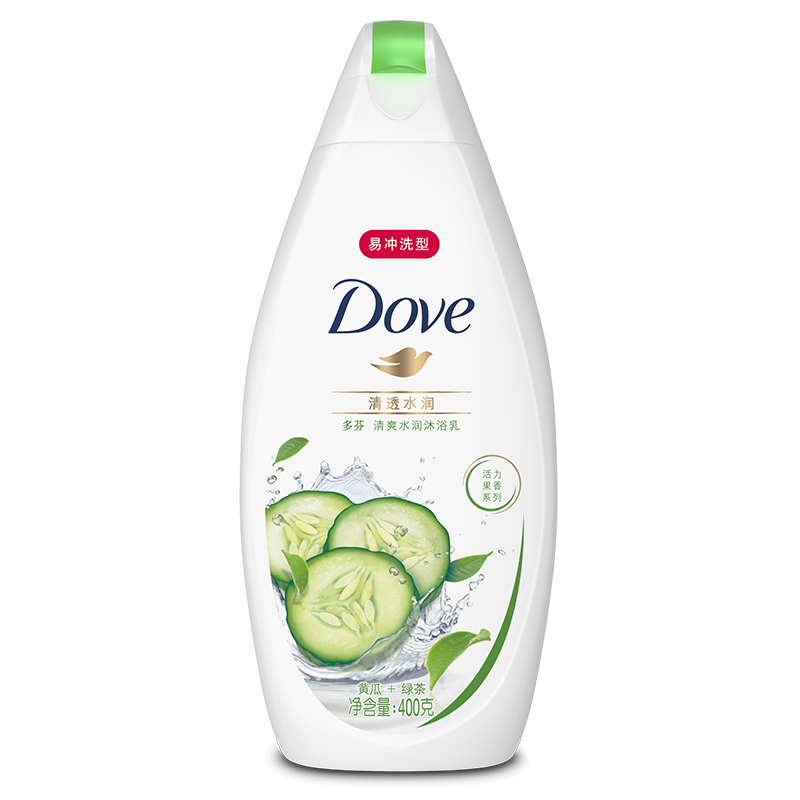 多芬(Dove)沐浴露 清透水润 清爽水润沐浴乳400g 黄花+绿茶[联合利华]