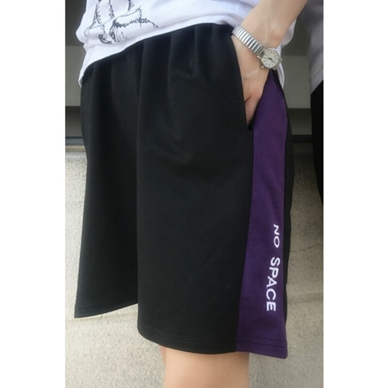 原宿风休闲短裤男女学生bf风宽松运动五分裤子韩版情侣装直筒裤
