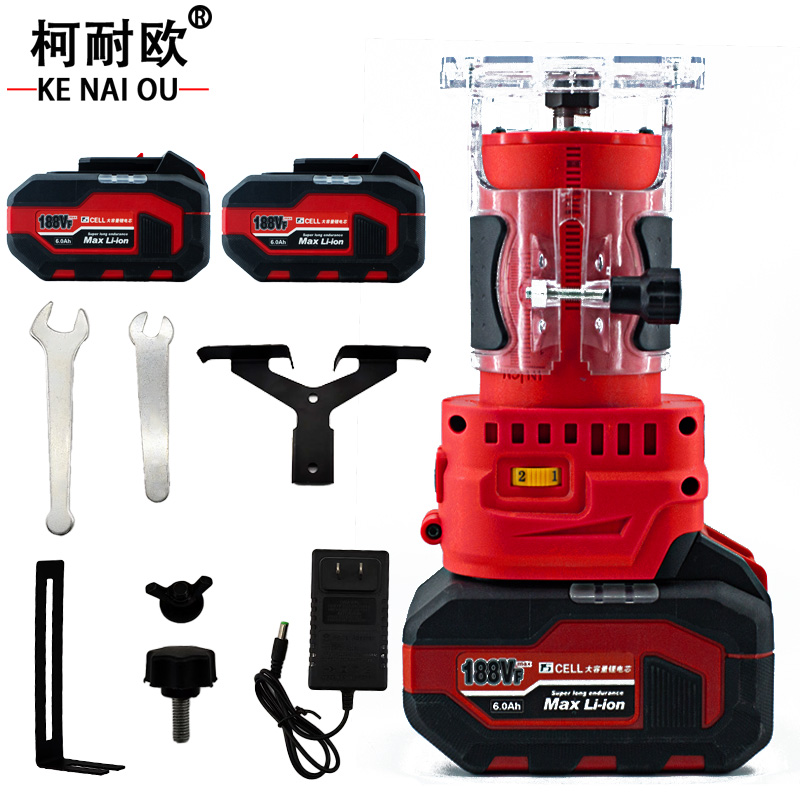 柯耐欧 无刷锂电多功能修边机开槽机 4.0AH 6.0AH 套 6.0AH两电一充