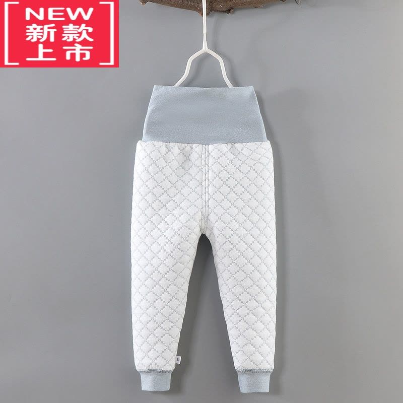 可莉允宝宝保暖裤高腰护肚冬季男女童裤子加厚婴儿贴身夹棉儿童睡裤图片