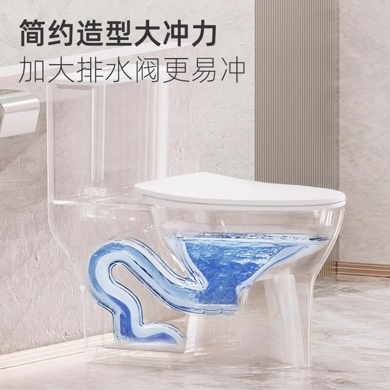 惠达(HUIDA)-6522节水一级水效喷射虹吸大冲力卫生间马桶坐便器 快拆盖板高清大图