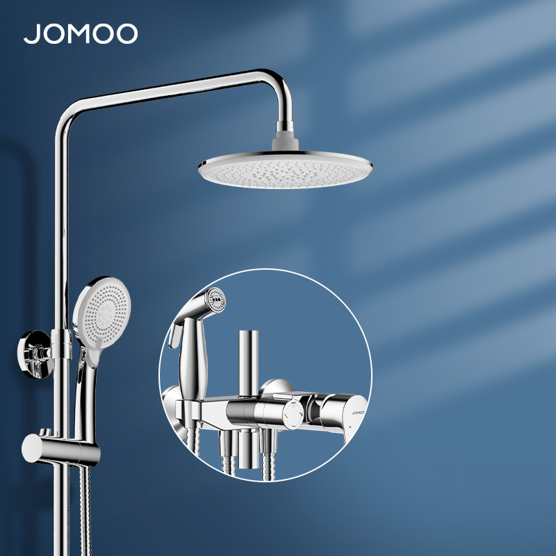 九牧(JOMOO)苏宁自营增压花洒套装36484一键之水增压出水家用卫生间淋浴器