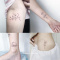 桃山TATTOO日月星辰ins简约暗黑锁骨黑白图案太阳月亮防水纹身贴