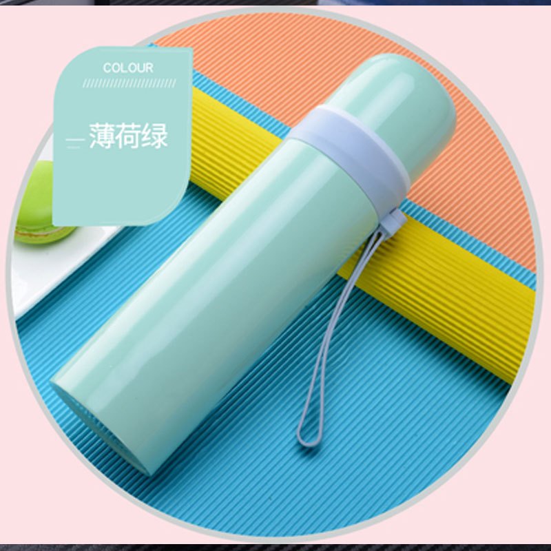 韩版清新文艺男学生儿童大容量保温杯女便携可爱创意萌水杯生活日用家居器皿水具/水杯 日用