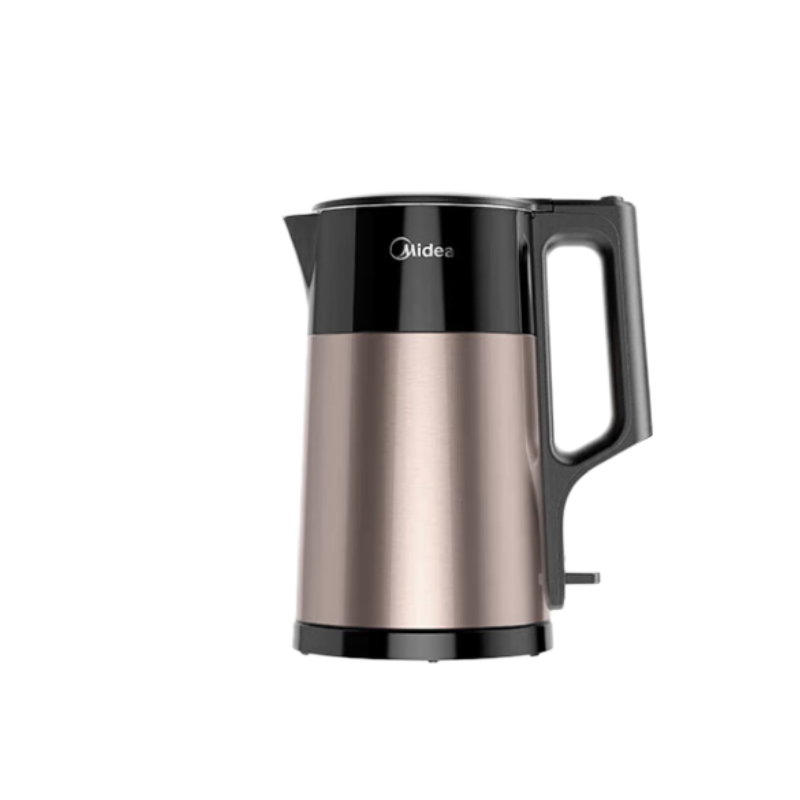 美的(Midea) MK-HJ1710 电水壶 1.7L 烧水壶 无缝全钢 食品级不锈钢 双层防烫自动断电