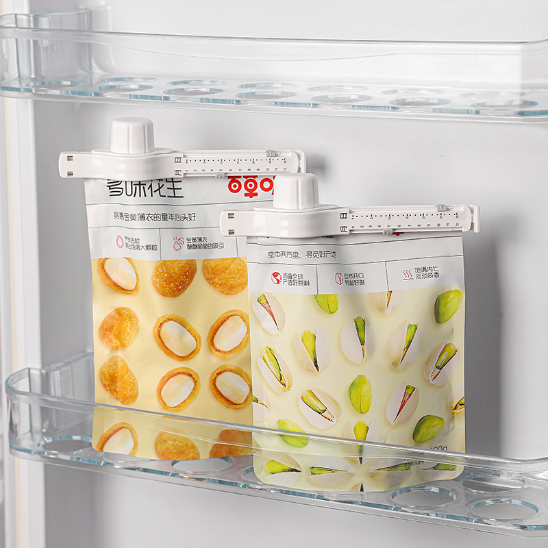 梵特 带日期防潮封口夹食品封口条厨房塑料袋密封夹刻度出料嘴高清大图